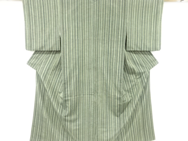 JAPANESE KIMONO / VINTAGE KIMONO / TSUMUGI / WOVEN STRIPE